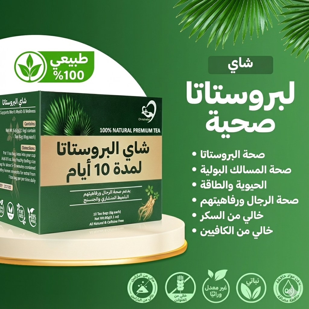 شاي البروستاتا الصحي - الحيوية والعافية في كل رشفة