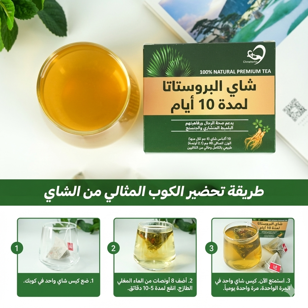 شاي البروستاتا الصحي - الحيوية والعافية في كل رشفة